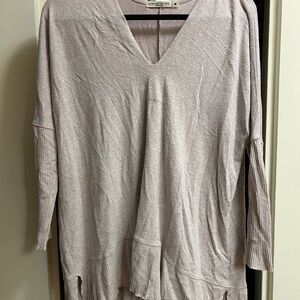 Soft Pink V-Neck Tunic